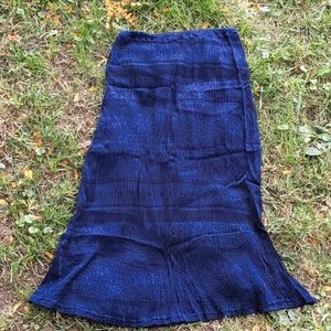 Navy Blue Homemade Maxi Skirt
